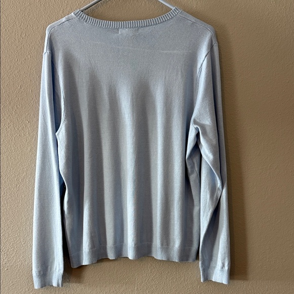 Calvin Klein Lightweight Women's Soft Crewneck Sweater in Light Blue Large - Picture 5 of 7
